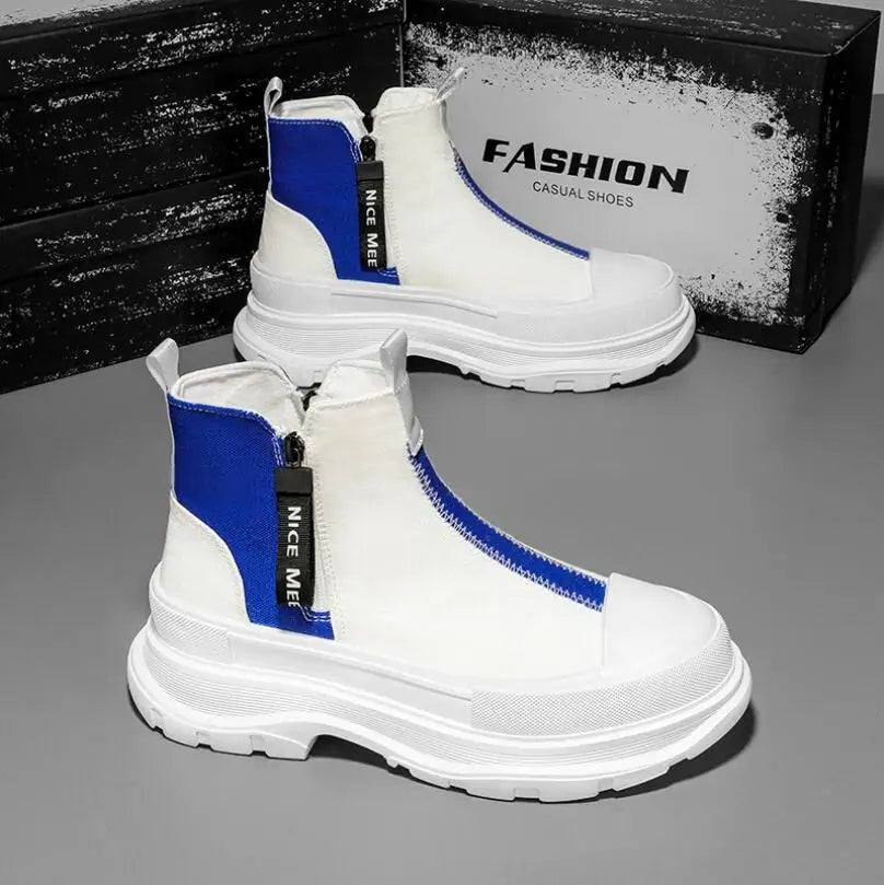 2023 Men high gang Sneakers Casual Light Comfortable Skateboard Shoes Walking Flats  Autumn Trend Platform Man Vulcanize Shoes